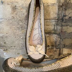 Chic Cream and Brown Women's Loafers